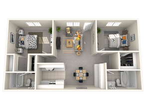 Two Bedroom Two Bath 245 245 floor plan